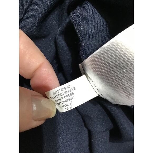 Banana Republic Blue Flutter Sleeve Shift Dress Sz 4 - Picture 8 of 8